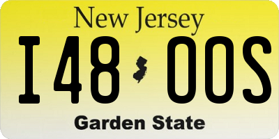 NJ license plate I48OOS