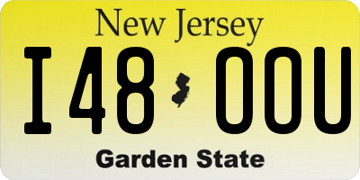 NJ license plate I48OOU