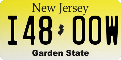 NJ license plate I48OOW