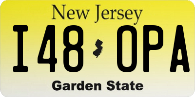 NJ license plate I48OPA
