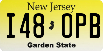 NJ license plate I48OPB