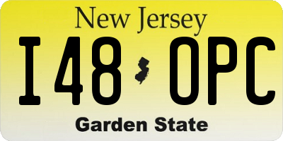 NJ license plate I48OPC