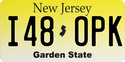NJ license plate I48OPK