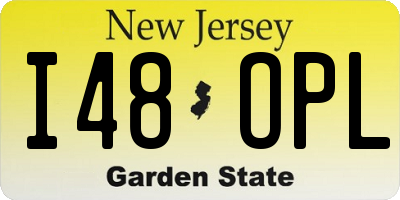 NJ license plate I48OPL