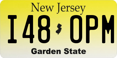 NJ license plate I48OPM