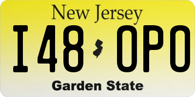 NJ license plate I48OPO