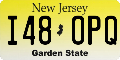 NJ license plate I48OPQ