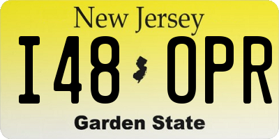 NJ license plate I48OPR