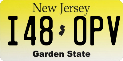 NJ license plate I48OPV