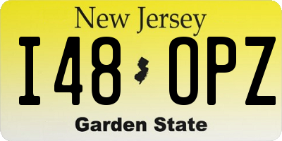 NJ license plate I48OPZ