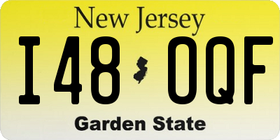 NJ license plate I48OQF