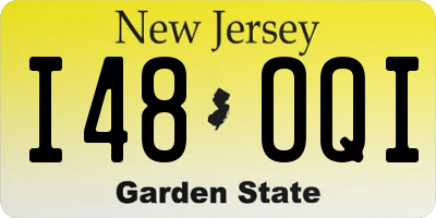 NJ license plate I48OQI