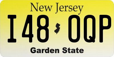 NJ license plate I48OQP