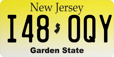 NJ license plate I48OQY