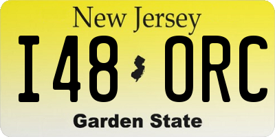 NJ license plate I48ORC