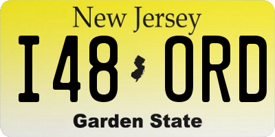 NJ license plate I48ORD