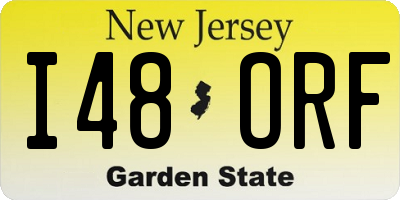 NJ license plate I48ORF