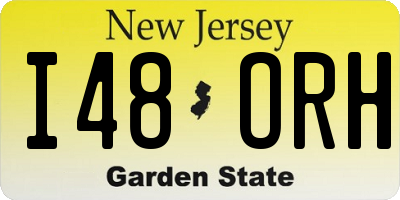 NJ license plate I48ORH
