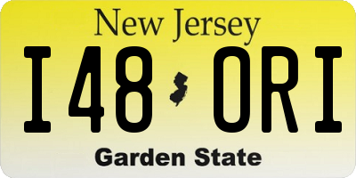 NJ license plate I48ORI