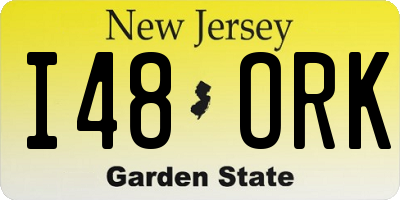 NJ license plate I48ORK