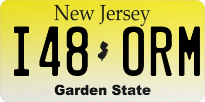 NJ license plate I48ORM