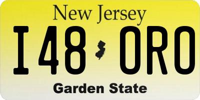 NJ license plate I48ORO