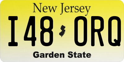 NJ license plate I48ORQ