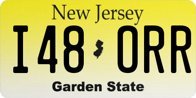 NJ license plate I48ORR