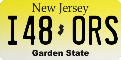 NJ license plate I48ORS