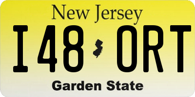 NJ license plate I48ORT
