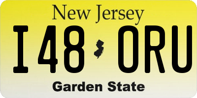 NJ license plate I48ORU