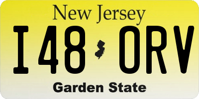 NJ license plate I48ORV