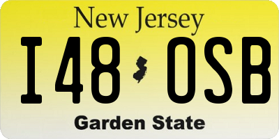 NJ license plate I48OSB