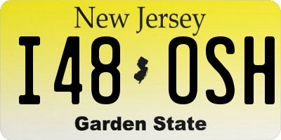 NJ license plate I48OSH