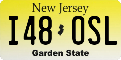 NJ license plate I48OSL