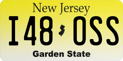 NJ license plate I48OSS
