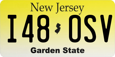 NJ license plate I48OSV