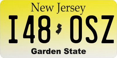 NJ license plate I48OSZ
