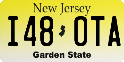 NJ license plate I48OTA