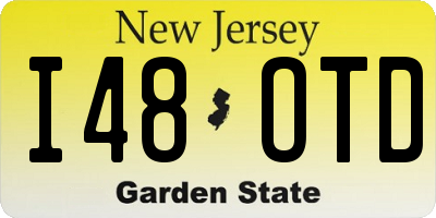 NJ license plate I48OTD