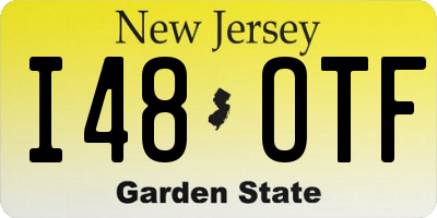 NJ license plate I48OTF