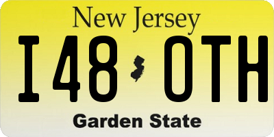 NJ license plate I48OTH
