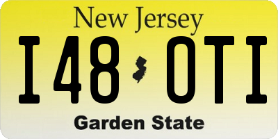 NJ license plate I48OTI