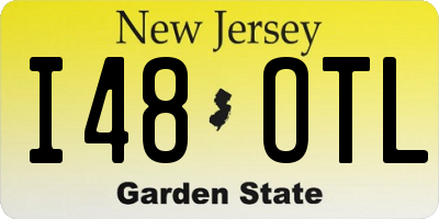 NJ license plate I48OTL