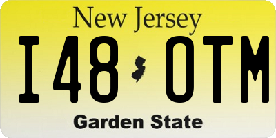 NJ license plate I48OTM