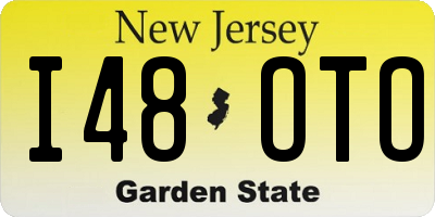NJ license plate I48OTO