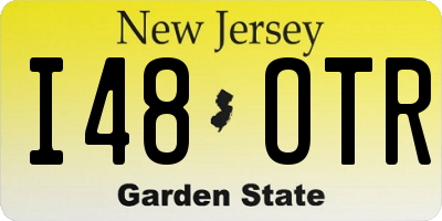 NJ license plate I48OTR
