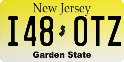 NJ license plate I48OTZ