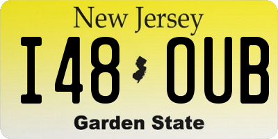 NJ license plate I48OUB