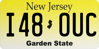 NJ license plate I48OUC